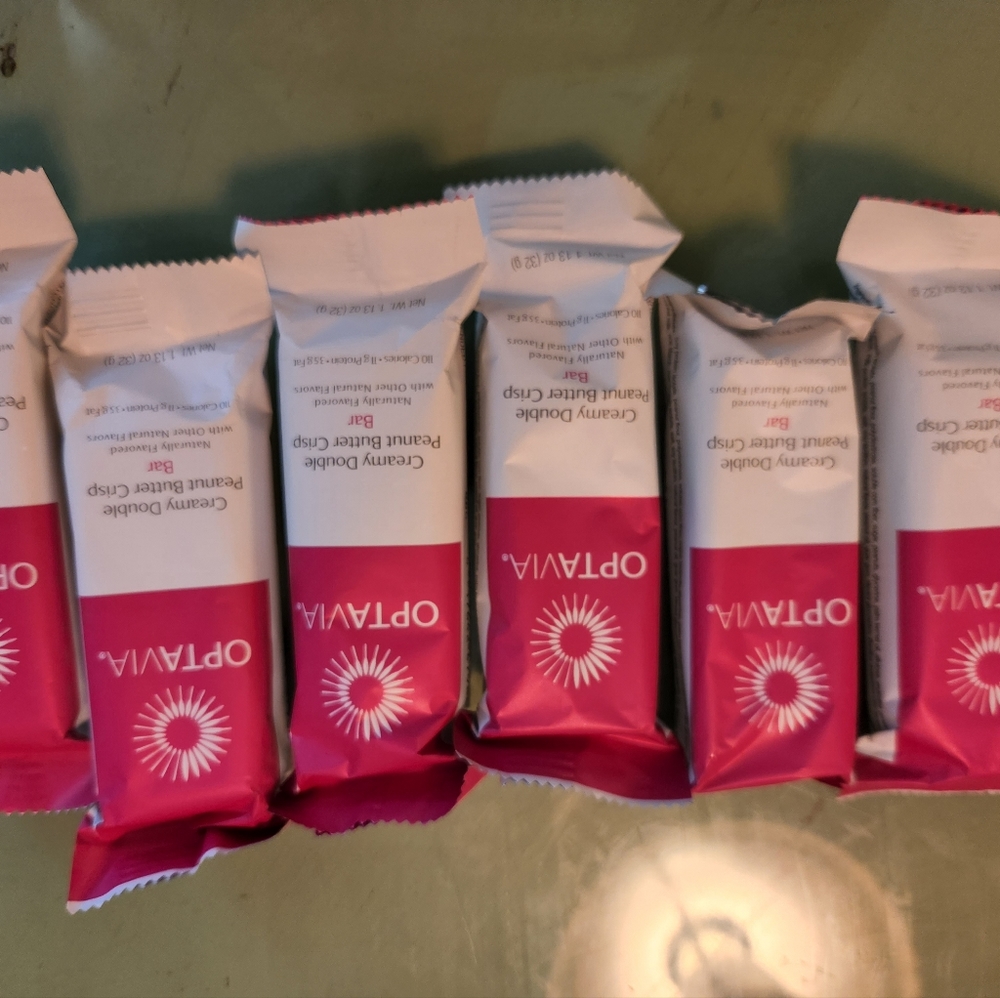 Optavia creamy double peanut butter crisp, lot of 6, un expired